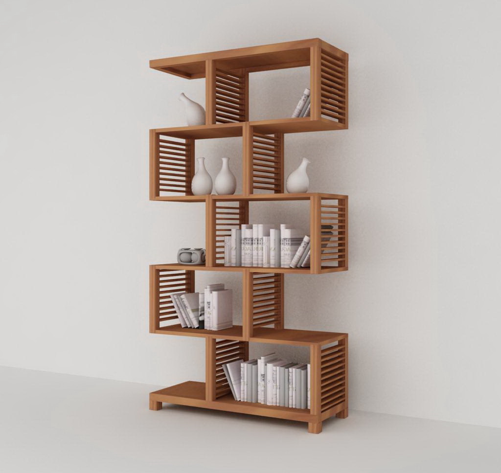 girona wooden book rack - indonesia furniture